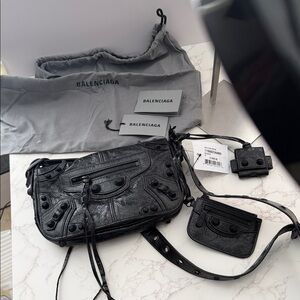 Balenciaga Black Le Cagole XS Flap Bag